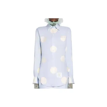 THOM BROWNE Polka-Dot Long-Sleeved Buttoned Shirt
