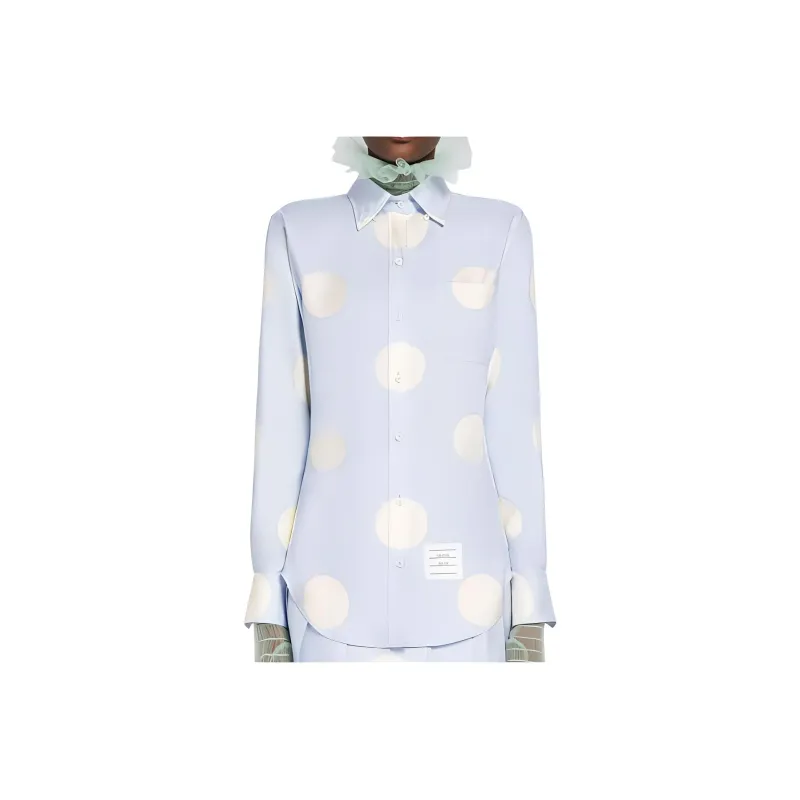 THOM BROWNE Polka Dot Long Sleeved Buttoned Shirt-0