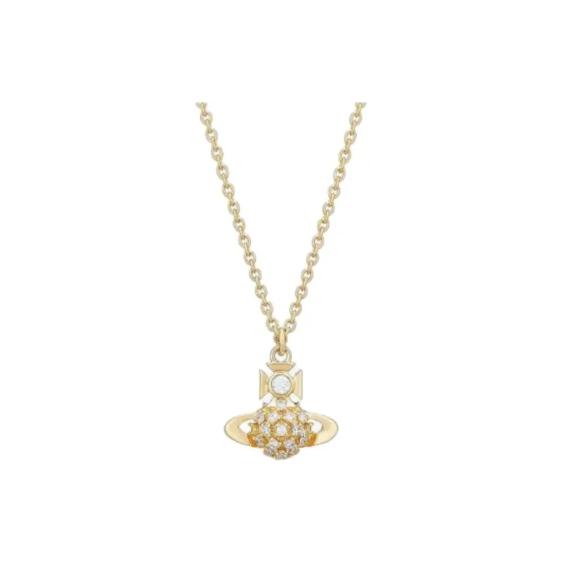 Vivienne Westwood Crystal Necklaces Women's Gold-0