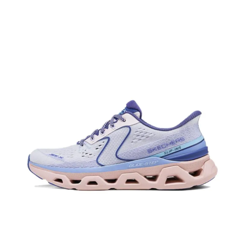 Skechers SPORT WOMENS Anti Slip Wear Resistant Low Top Casual Shoes Women's Pink Blue-0