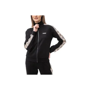 GUESS Eco Britney Logo Tape Jacket Jackets & Coats Women's Black
