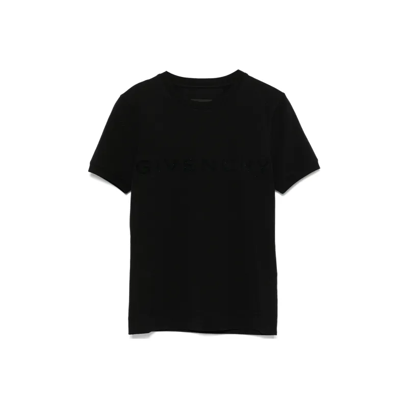 Givenchy Logo flocked T shirt-0