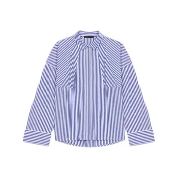 Maje Rhinestone embellished Striped Shirt