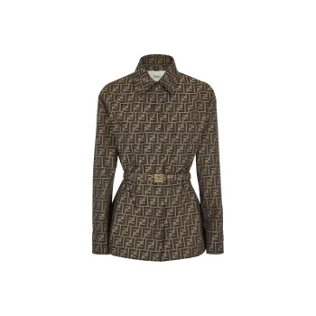 Fendi Monogram Belted Waist Jacket