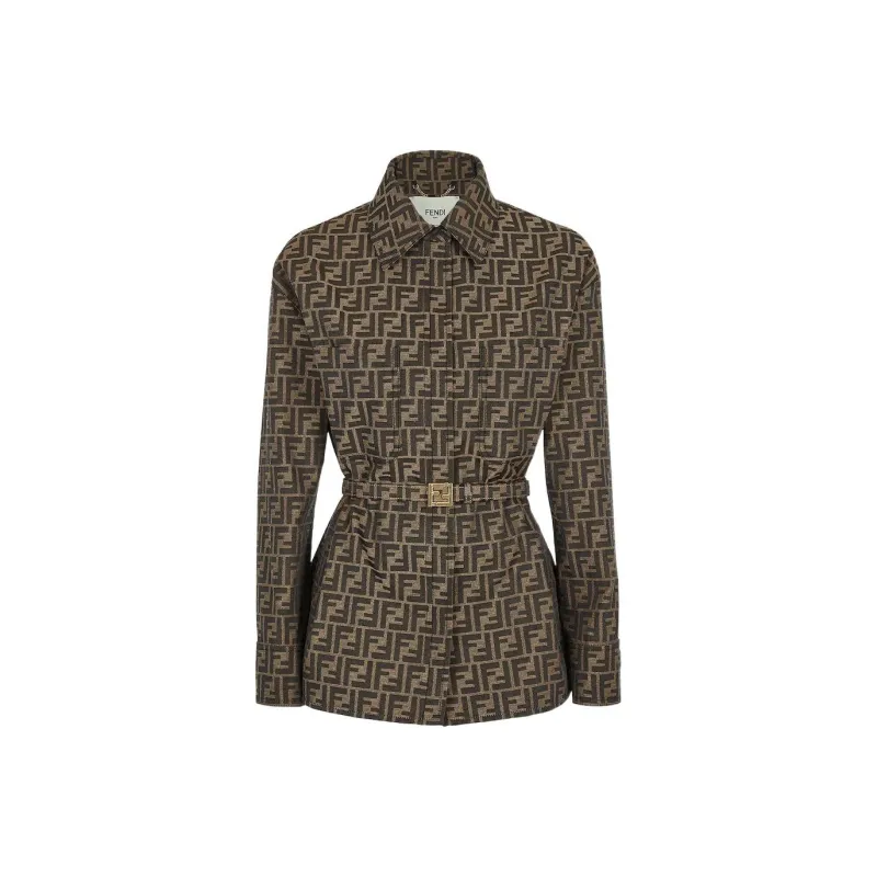 FENDI Jackets Women's Brown-0