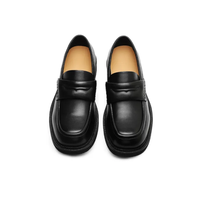Angelmi Loafers Low Heel Men's Black-2