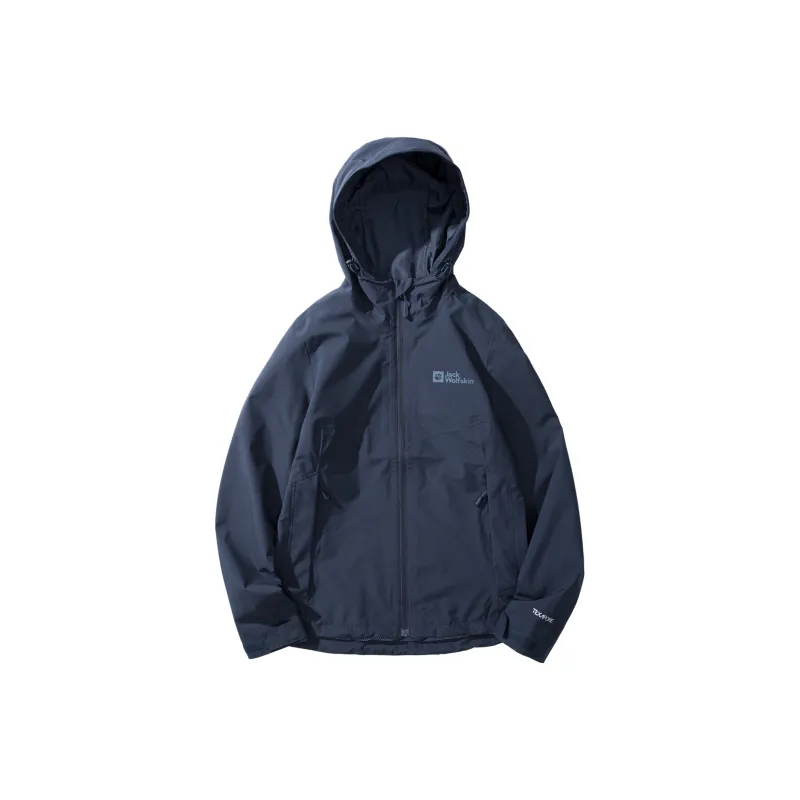 Jack Wolfskin Solid Color Logo Hooded Windbreaker Jacket Women's-3