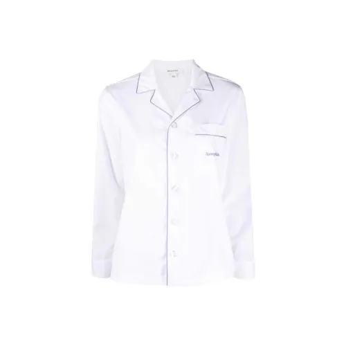 SPORTY & RICH Chest-pocket Cotton Pyjama Top