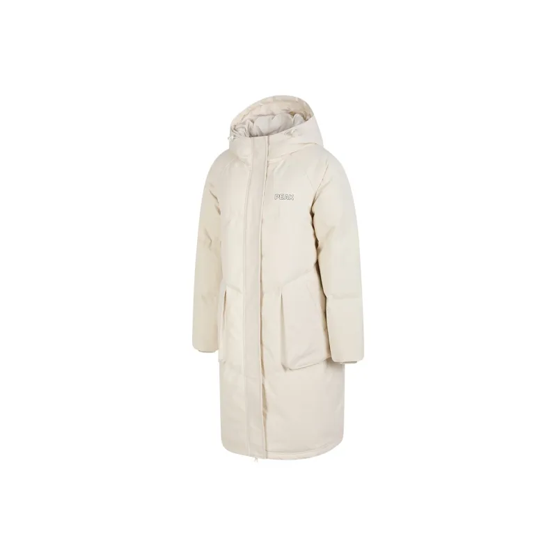 PEAK Hooded Down Jacket Women's Canvas White-0