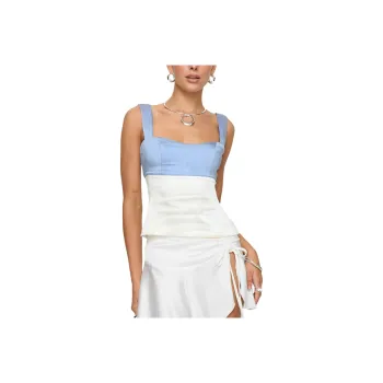 PRINCESS POLLY CHANTELL TOP Camisole Women's Blue/White/Blue White