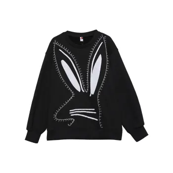 MUGUOGUOMU Sweatshirt Women's Black