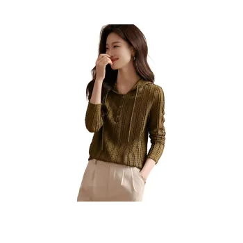 Mo Han Yi Mei Shirt Women's Mustard Green