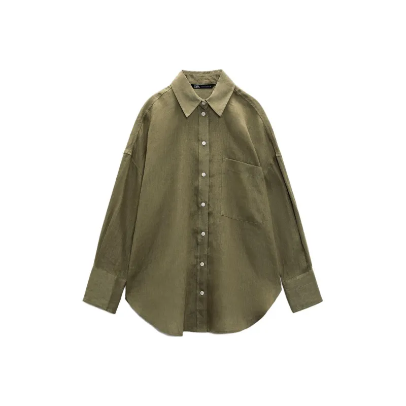 ZARA Shirts Women's Khaki-0