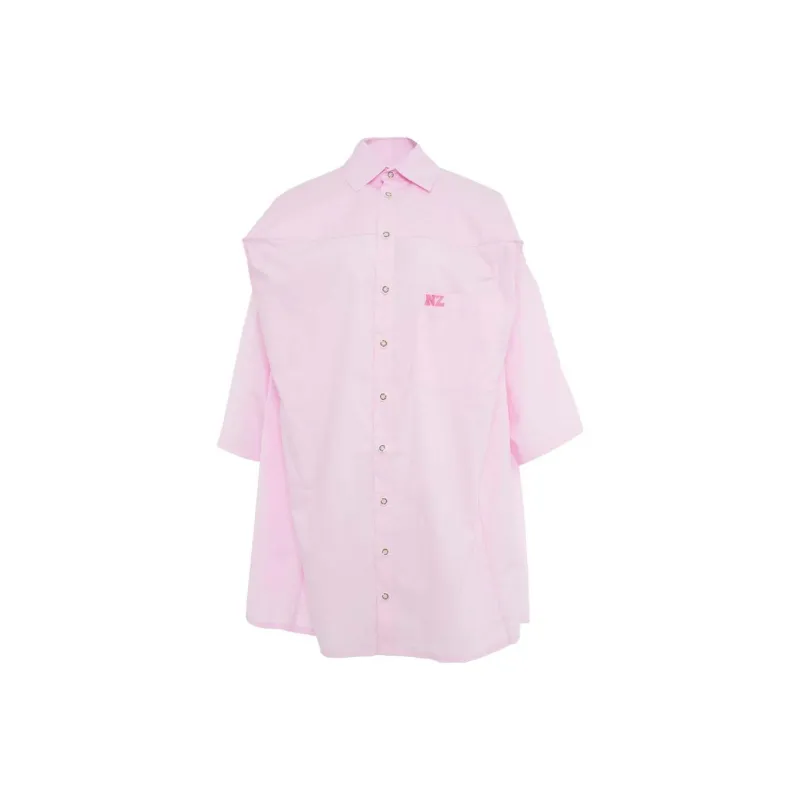 NATASHA ZINKO Logo embroidered Boxy Shirt-0
