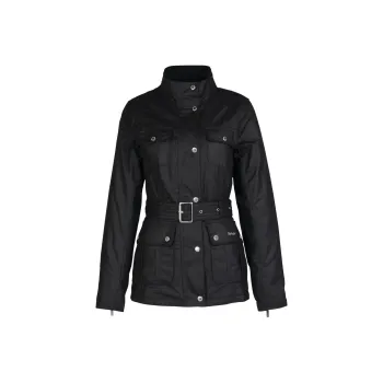 BARBOUR Winter Belted Utility Wax Jacket Jackets Coats Women's Black