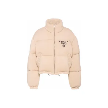 PRADA Logo detail Cashmere Padded Jacket