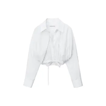 Alexander Wang Layered Long Sleeved Cropped Shirt