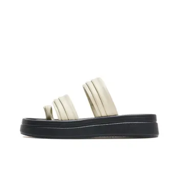 AGSDON Slide Slippers Women's Beige/Silver