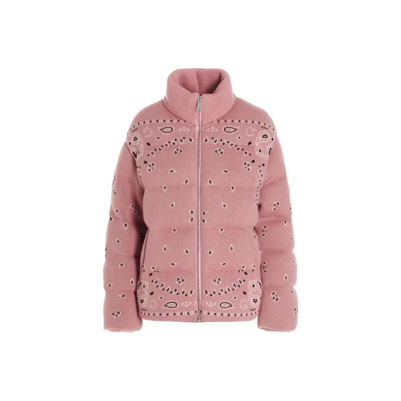 Alanui Bandana Jacquard Puffer Jacket-0