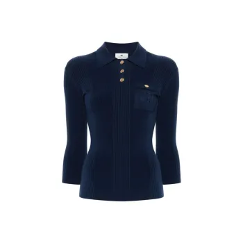 Elisabetta Franchi Logo-embroidered Polo Top