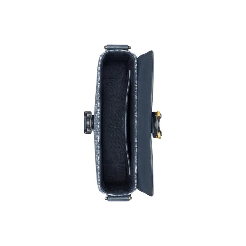 DIOR Cow Leather Saddle Bag, Shoulder Bag Trumpets Women's Blue-3