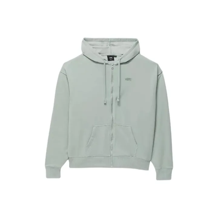 Vans Everyday Oversized Full Zip Hoodie Jackets Coats Women's Iceberg Green-0