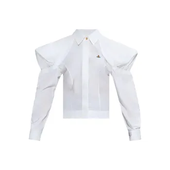 Vivienne Westwood Orb Embroidered Puff Sleeved Shirt