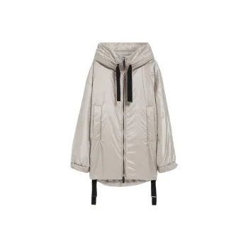 MAXMARA THE CUBE Greenfe Collection Water-Repellent Canvas Jacket Jackets Coats Women's Light Gray