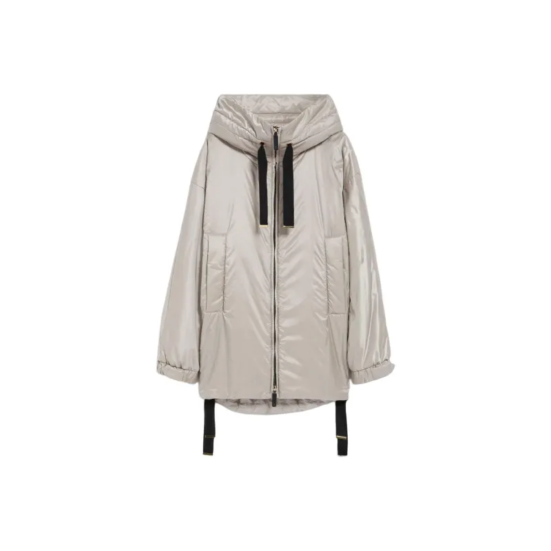 MAXMARA THE CUBE Greenfe Collection Water-Repellent Canvas Jacket Jackets Coats Women's Light Gray-0