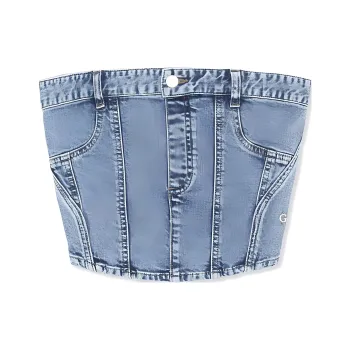 GUESS Strapless Top Women's Dark Blue