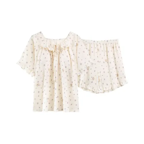 JINXU Pajama Set Women's Apricot