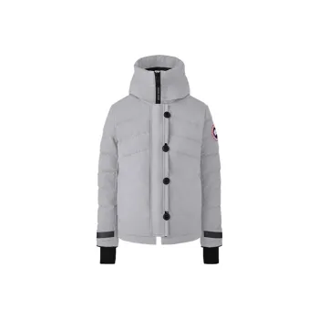 Canada Goose Elmvale Series FW21 Solid Color Hooded Down Jacket Women's Silver Radiance