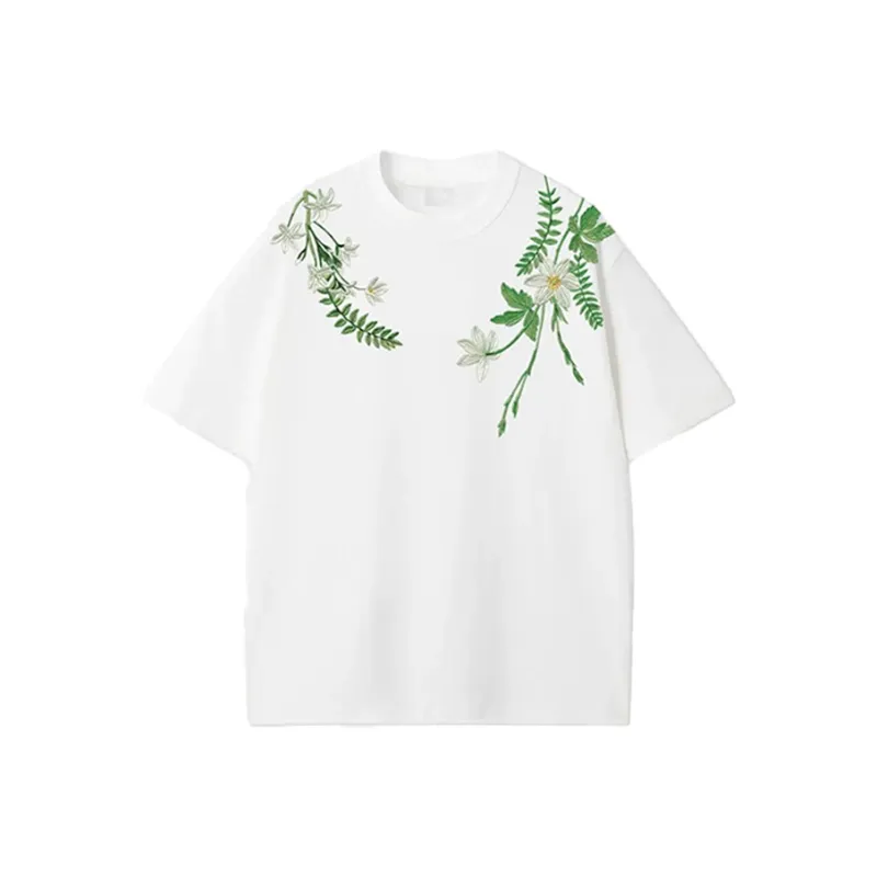Vine Color Drop Shoulder Sleeve T Shirt Unisex-10