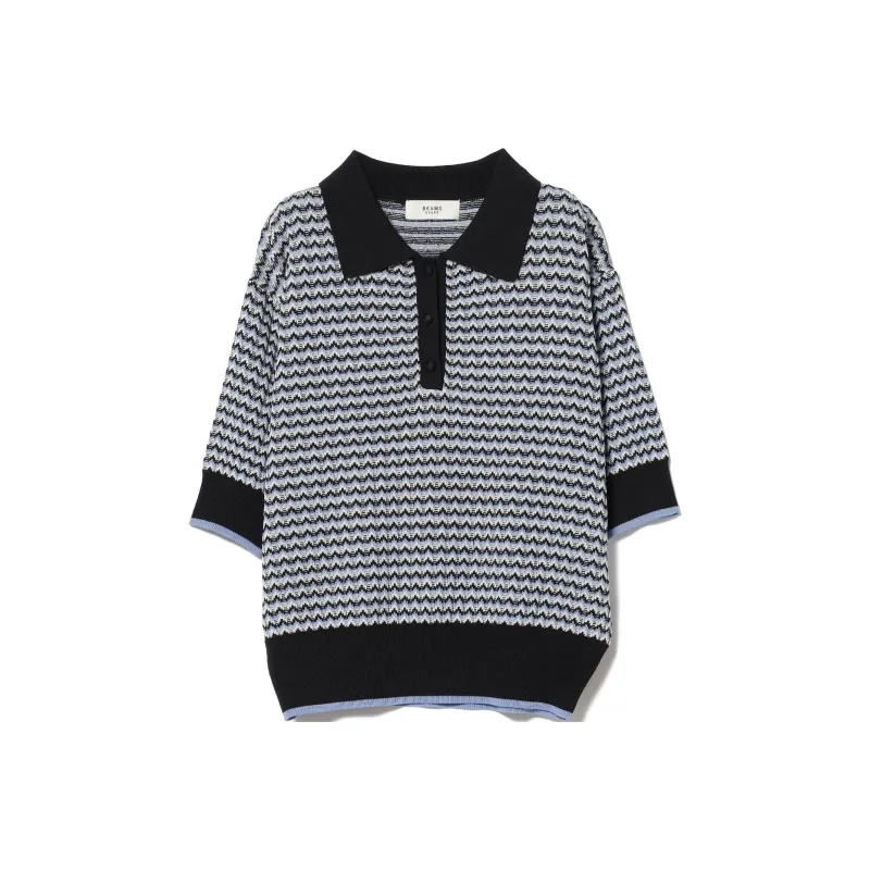Beams Polo Shirts Women's Blue-0
