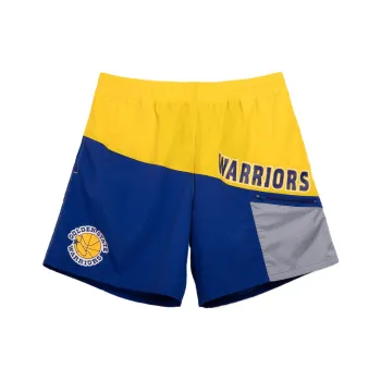 Mitchell & Ness x NBA Nylon Utility Shor Basketball Shorts Unisex Yellow Blue
