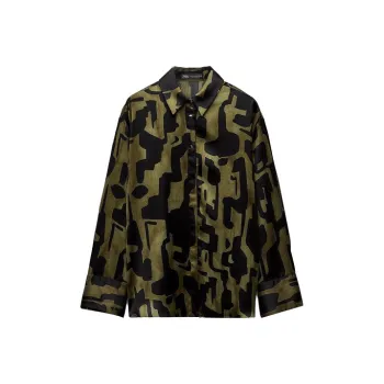 ZARA Shirts Women's Black/Brown