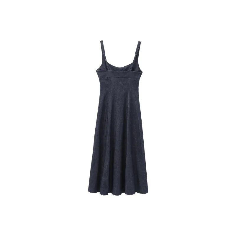 ONE SHALLOW Slip Dress Women's Denim Mini Skirt-4
