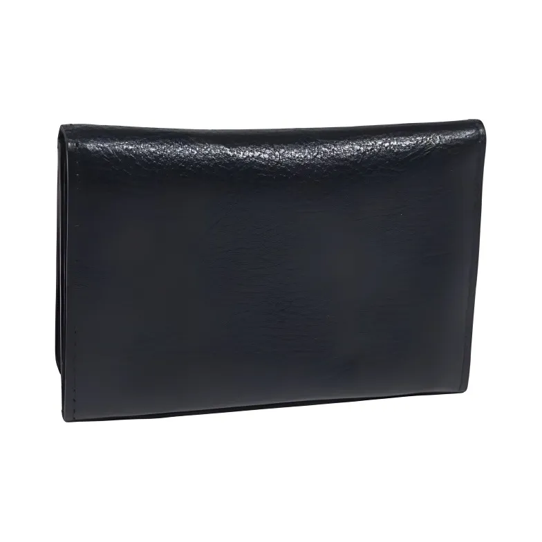 Il Bisonte Leather Card Holder Unisex Black-1