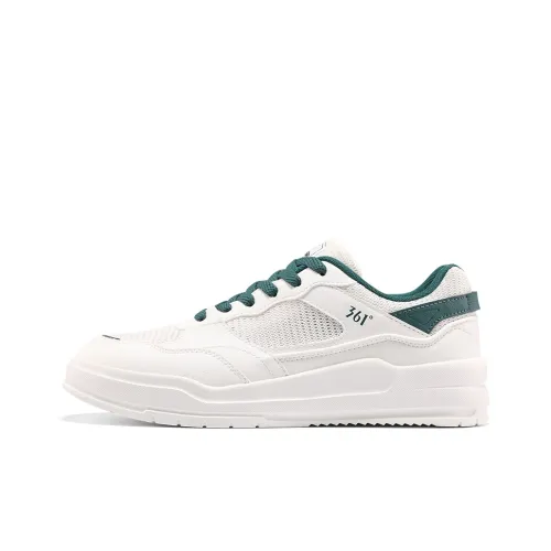 361° Air Force One Slip Resistant Cushioning Low Top Skateboard Shoes Men's White Green
