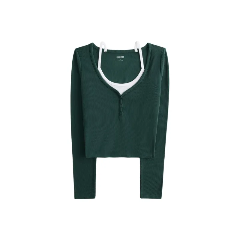Hollister T Shirt Women's Green-0
