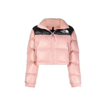 THE NORTH FACE Women'ss Nuptse 700 Fill Short Jacket Rose Tan