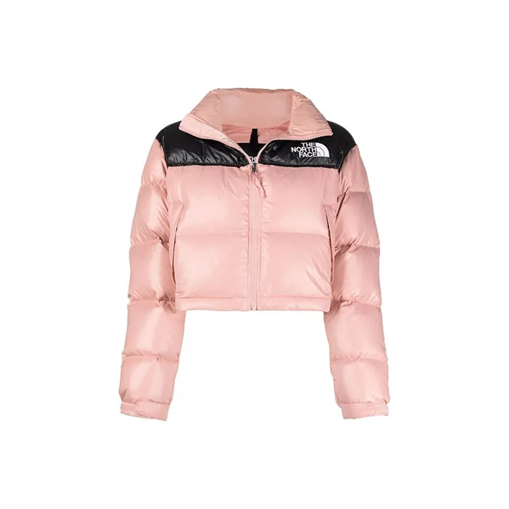 THE NORTH FACE Women'ss Nuptse 700 Fill Short Jacket Rose Tan-0
