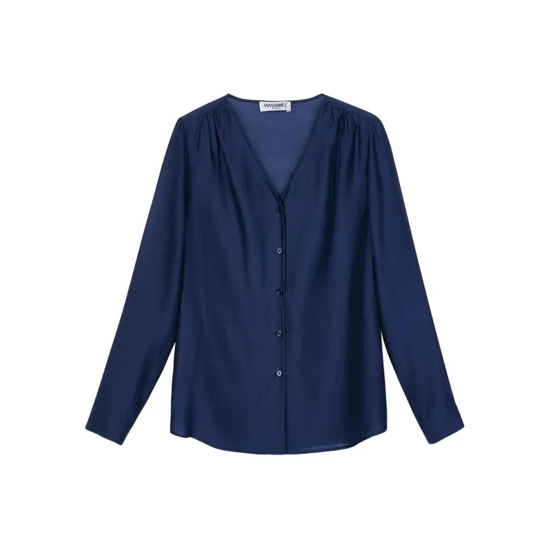 MISSSHINE Shirt Women's Navy Blue-0