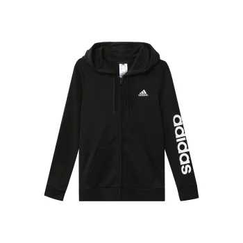 adidas Women's Essentials Logo Full Zip Hoodie Black