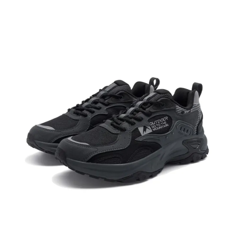 XTEP Cushioned Slip Resistant Low Top Casual Shoes Men's Black-2