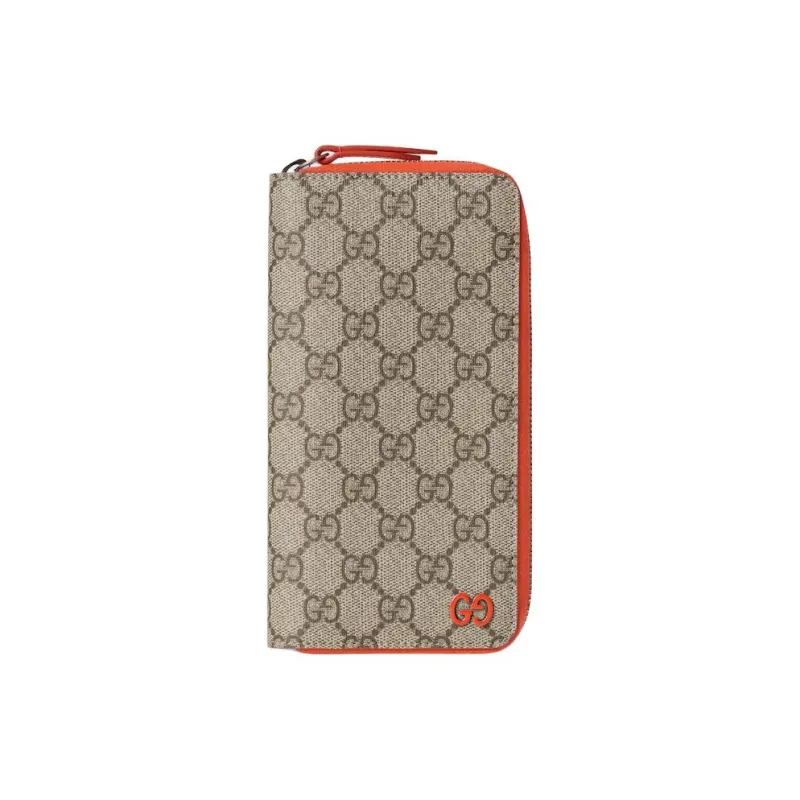 GUCCI Canvas Wallet Men's Beige & Orange-0