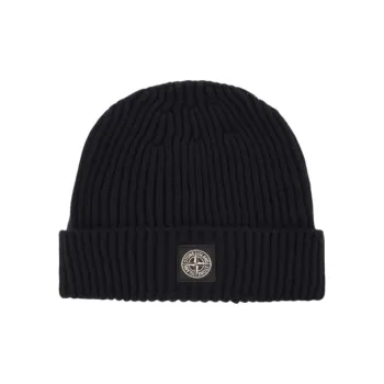 STONE ISLAND Wool Beanies Unisex Black
