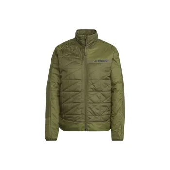Adidas Multi Synthetic Insulated Jacke Jackets Coats Women's Green