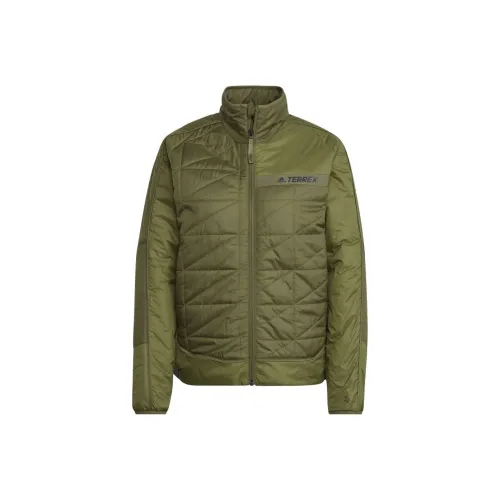 Adidas Multi Synthetic Insulated Jacke Jackets Coats Women's Green