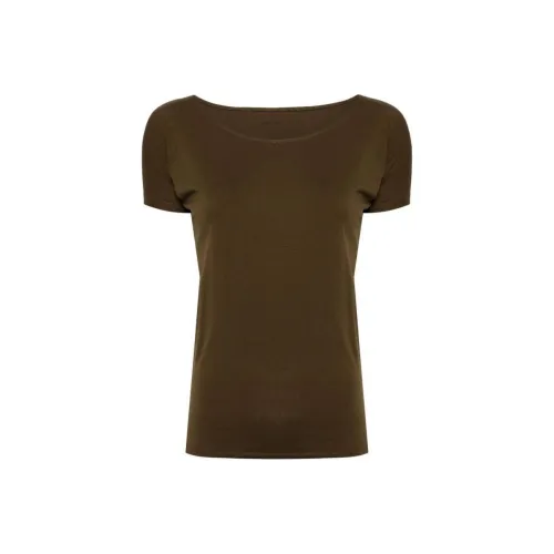 Lemaire Second Skin Short Sleeve T Shirt 'Dark Tobacco'